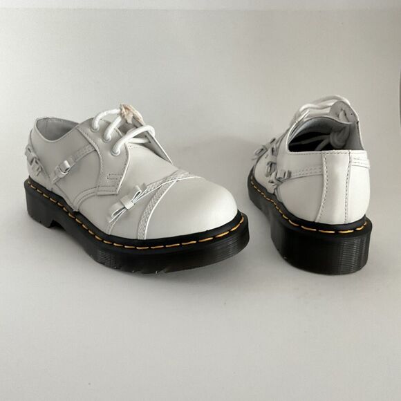 Dr. Martens Oxfords White Leather 1461 Bow 3-Eye Lace-up 5 - Picture 3 of 11